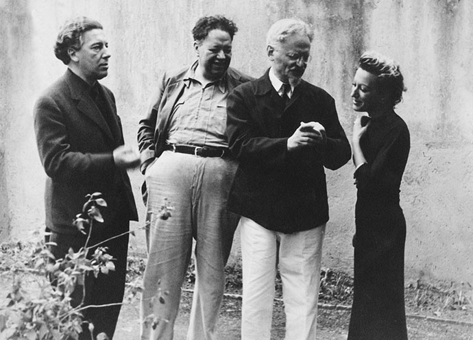Andre Breton, Rivera, Trotsky et Jacqueline, 1938